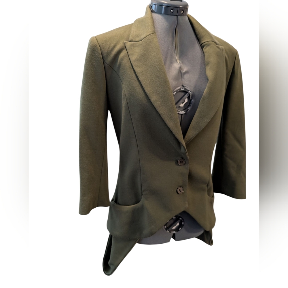 Mural Women's‎ green blazer with draped back Size Small Lux